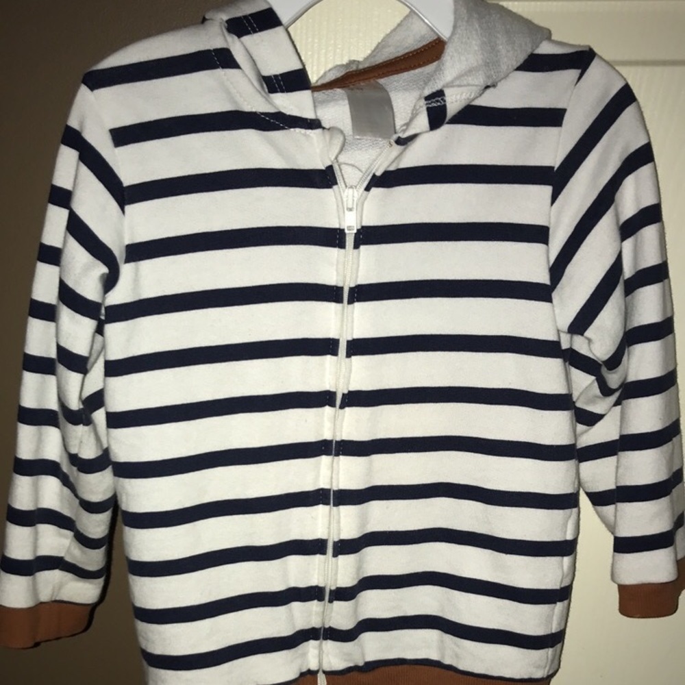 Toddler boy hoodie (navy and cream) H&M